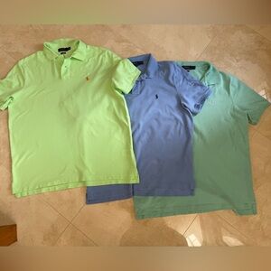 Polo Ralph Lauren | Size Large | Mens Polo Bundle of Three Blue Baby Blue Green